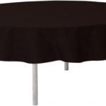 Décoration de table, nappe en intissé, ronde, noire