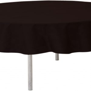 Décoration de table, nappe en intissé, ronde, noire