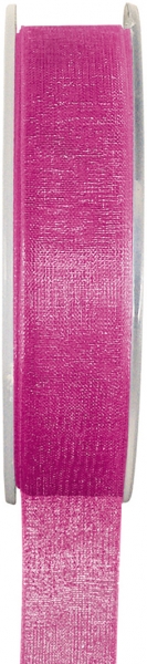 Décoration de table, ruban, 25 mm, fuchsia