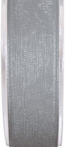 Décoration de table, ruban, 7 mm, gris