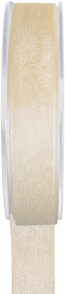 Décoration de table, ruban, 7 mm, ivoire