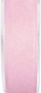 Décoration de table, ruban, 7 mm, rose