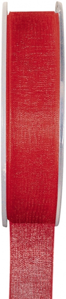 Décoration de table, ruban, 7 mm, rouge