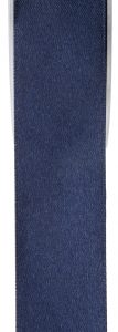 Décoration de table, ruban, satin, 6mm, bleu marine