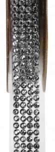 Décoration de table, ruban, strass, argent