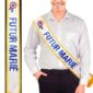 Humoristique, écharpe, futur marié