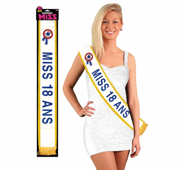 Humoristique, écharpe, miss 18