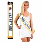 Humoristique, écharpe, miss retraite