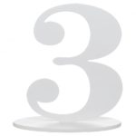 Occasions spéciales, marque table, blanc, 3