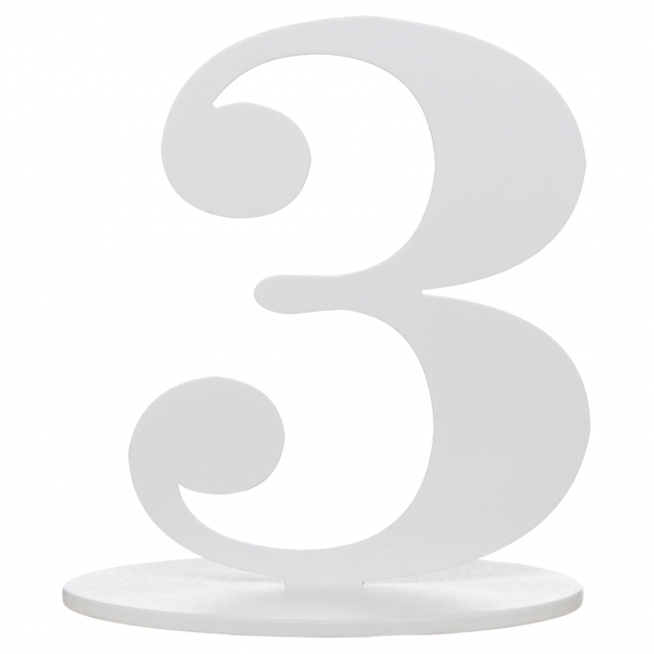 Occasions spéciales, marque table, blanc, 3