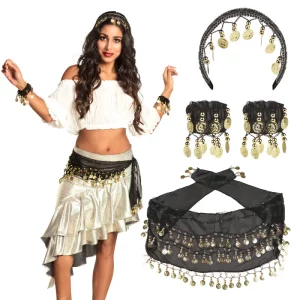 Accessoires de fêtes, sets accessoires, set belly noir