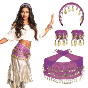 Accessoires de fête, sets accessoires, set belly violet