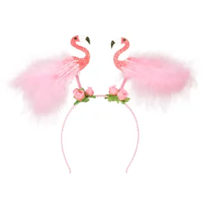 Accessoire de fête, tiare, flamant rose