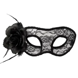 Accessoires de fêtes, bandeau, loup en dentelle, noir