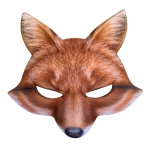 Accessoires de fêtes, demi masque, renard