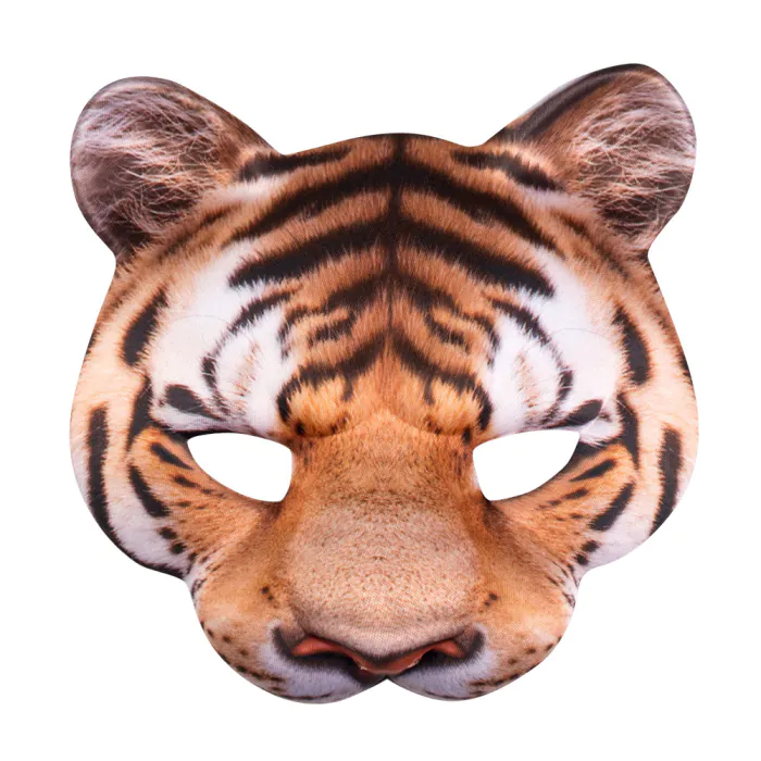 Accessoires de fêtes, demi masque, tigre