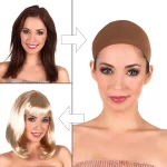 Accessoires de fêtes, filet à cheveux, beige