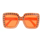 Accessoires de fêtes, lunettes, blingbling orange