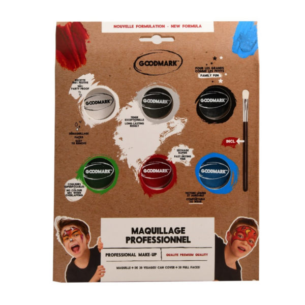 Accessoires de fêtes, maquillage professionnel, palette foncé