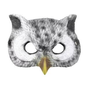 Accessoires de fêtes, demi masque, hibou