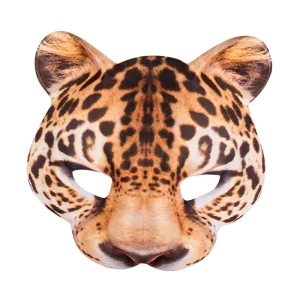 Accessoires de fêtes, demi masque, leopard