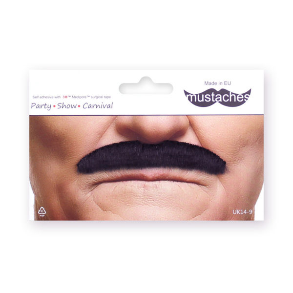 ACCESSOIRESDEFETES-MOUSTACHES-CLARK-NOIR Accessoires de fête, moustaches, clark, noir