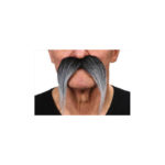 Accessoires de fêtes, moustaches, gauloise, noir, méché