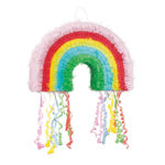 Anniversaire, pinatas, arc en ciel