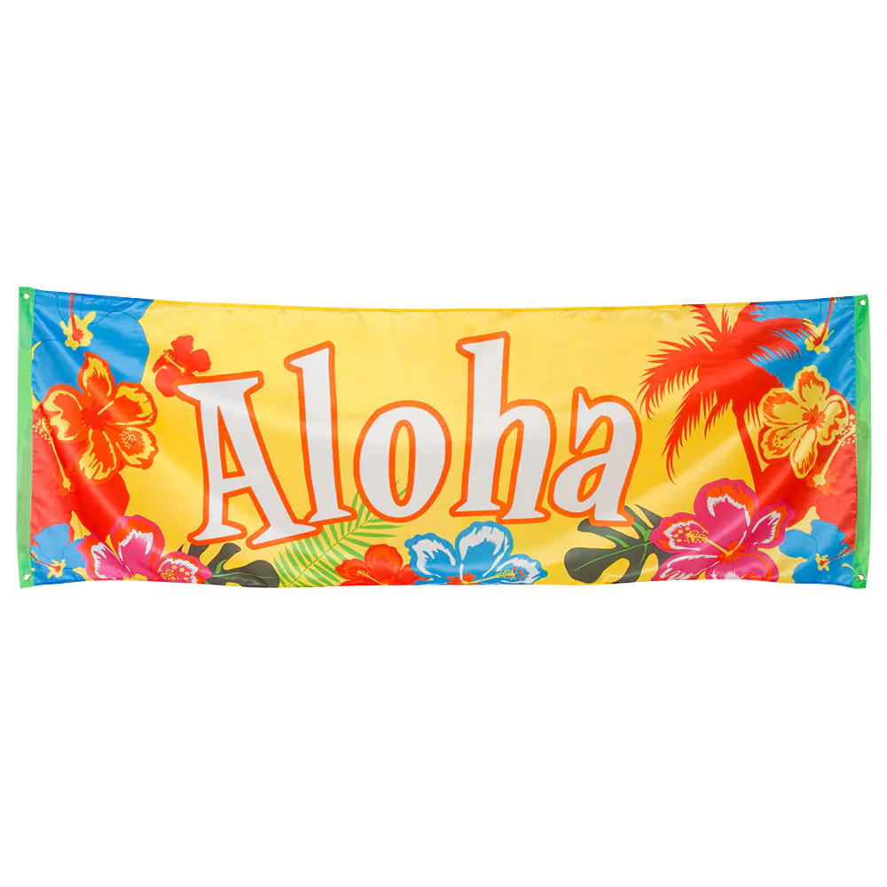 Anniversaire adulte, aloha, bannière