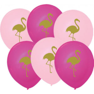 Anniversaire adulte, flamant rose, ballons