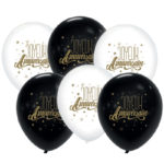 Anniversaire adulte, joyeux anniversaire, ballons, noir et blanc