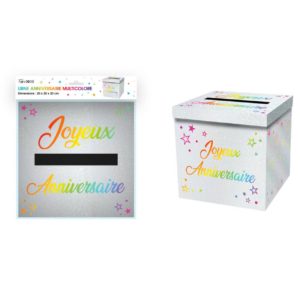 Anniversaire adulte, tirelire, multicolore