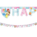 Anniversaire enfant, Princesse Disney, guirlande happy birthday