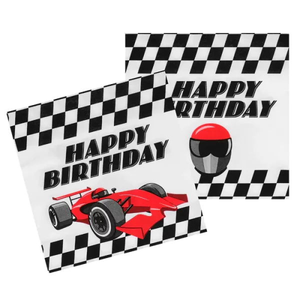 Anniversaire enfant, racing, serviettes