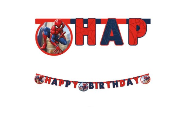 Anniversaire enfant, Spiderman, guirlande happy birthday