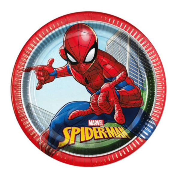 ARTICLES DE FETE-ANNIVERSAIRE-ANNIVERSAIRE ENFANT-ANNIVERSAIRE SPIDERMAN-ASSIETTES SPIDERMAN