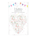 Ballons et hélium, ballons confettis, rouge et vert