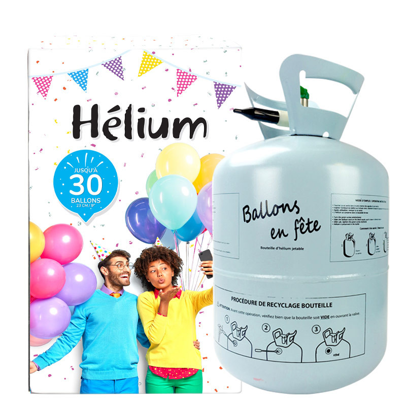 Bouteille hélium, 30 ballons