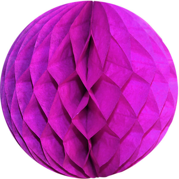 Décoration de salle, boule alvéolée, fuchsia