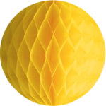 Décoration de salle, boule alvéolée, jaune