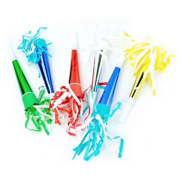 Décoration, confettis, trompettes, métallisés