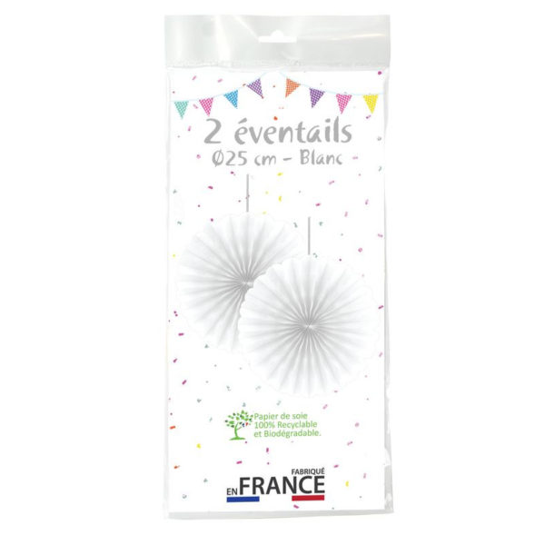 Décoration de salle, éventails, blanc