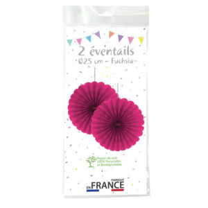 Décoration de salle, éventails, fuchsia