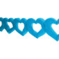 Décoration de salle, guirlande, cœur, turquoise