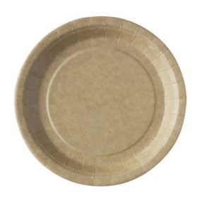 Décoration de table, assiettes, kraft, biodégradable, 18 cm