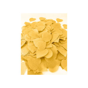 Décoration de table, confettis, cœurs, jaune