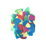 Décoration de table, confettis, cœurs, multi