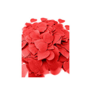 Décoration de table, confettis, cœurs, rouge