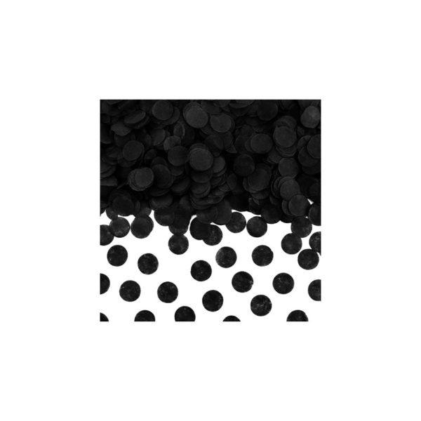 Décoration de table, confettis, noir