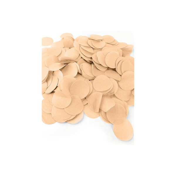 Décoration de table, confettis, rond, crème